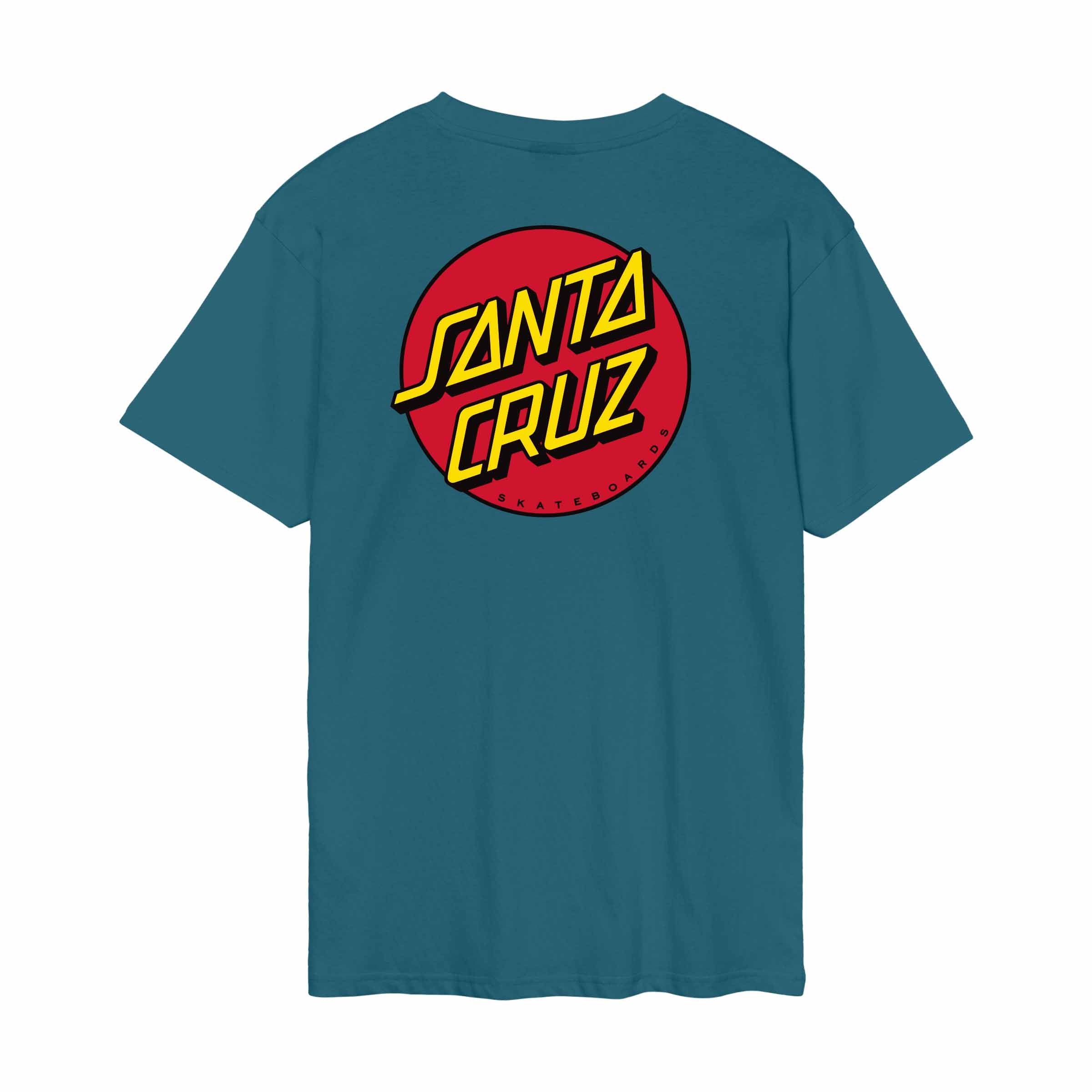SANTA CRUZ T-SHIRT CLASSIC DOT CHEST Teal-Massilia Surf Shop