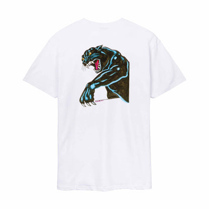SANTA CRUZ T-SHIRT NATAS SKETCH PANTHER White-Massilia Surf Shop