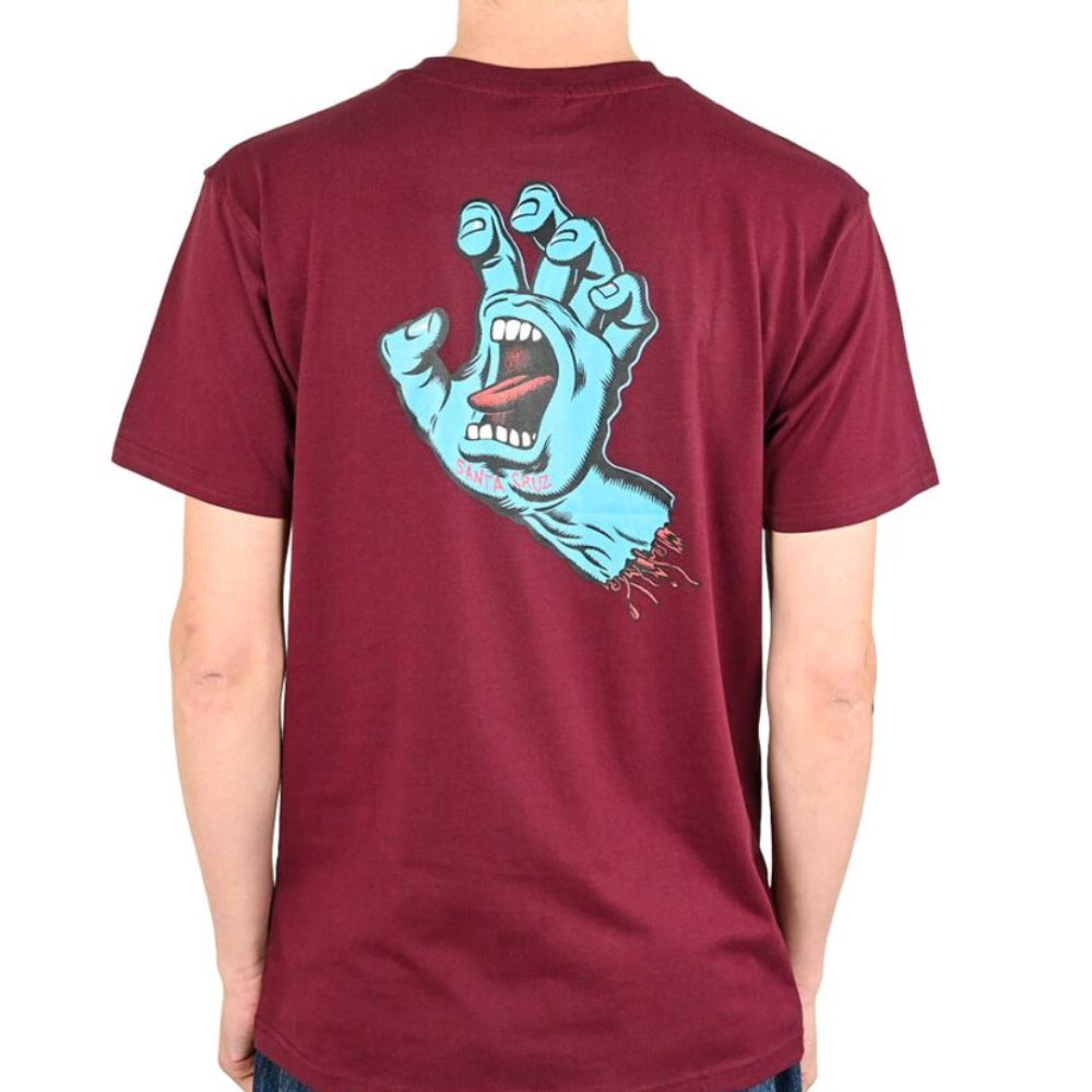 t-shirt bordeaux santa cruz lifestyle vue de dos