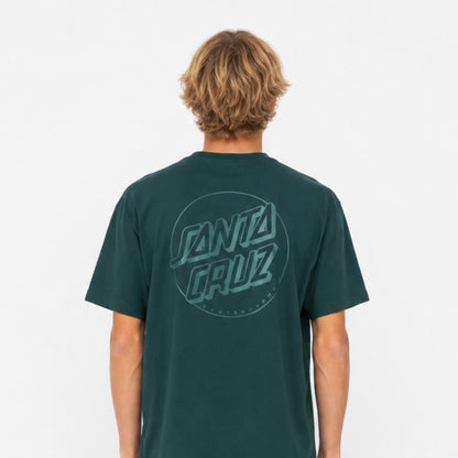 t-shirt santa cruz vert unisexe vue logo rond vert de dos