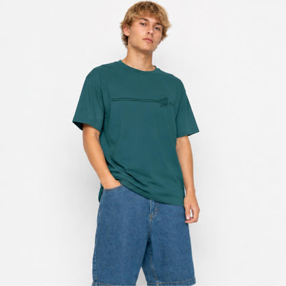 t-shirt santa cruz vert unisexe vue logo lignes vertes de face