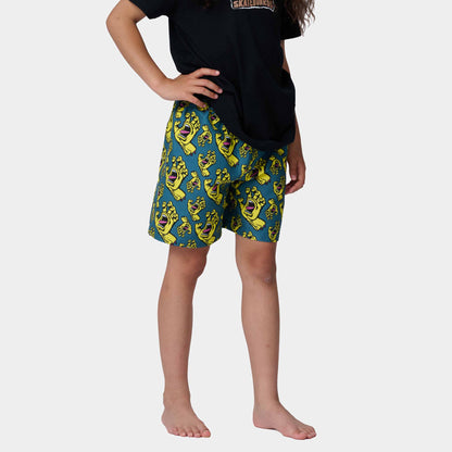 SANTA CRUZ YOUTH MAILLOT HANDS ALL OVER Teal-Massilia Surf Shop