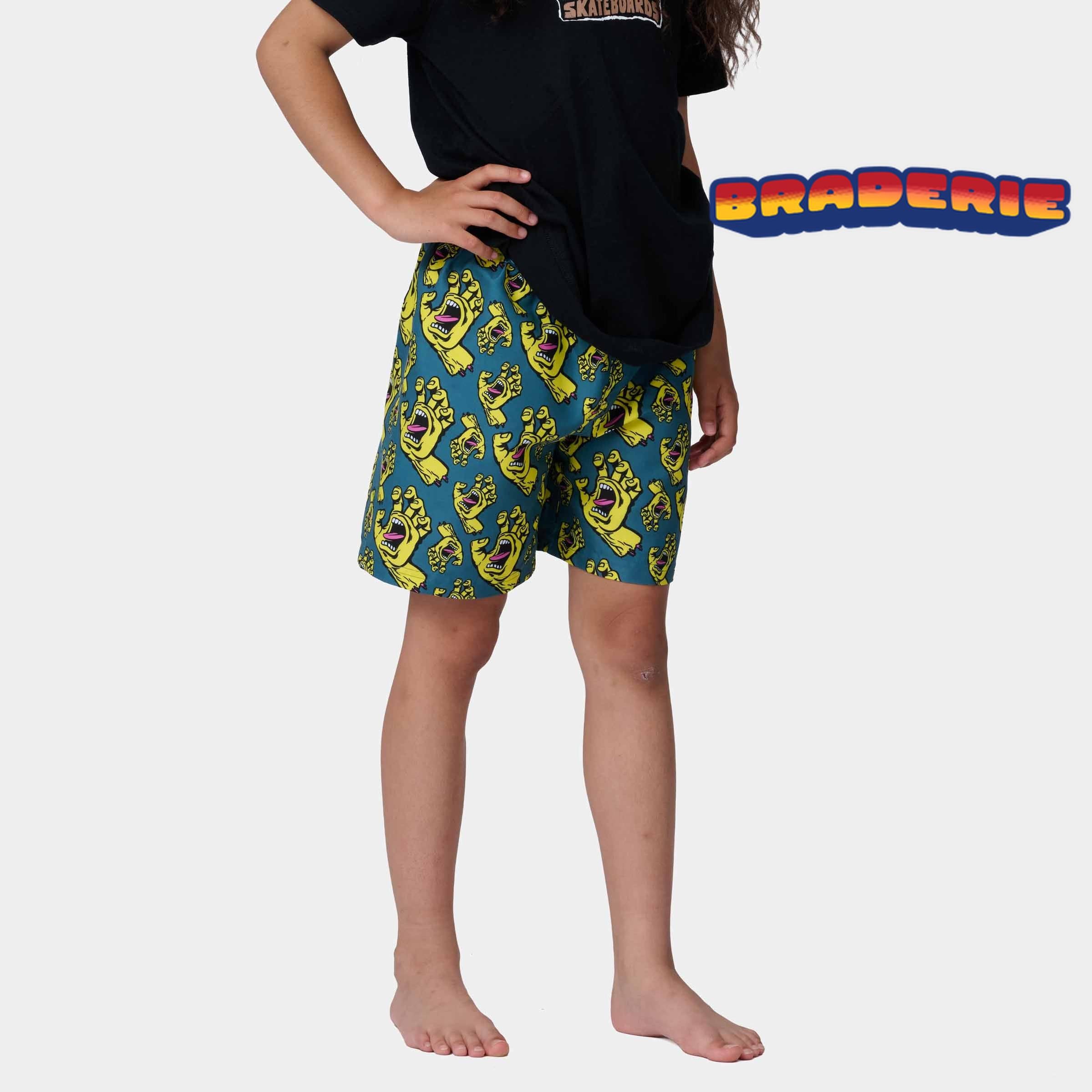 SANTA CRUZ YOUTH MAILLOT HANDS ALL OVER Teal-Massilia Surf Shop