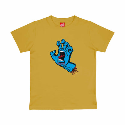 SANTA CRUZ YOUTH T-SHIRT SCREAMING HAND Mustard