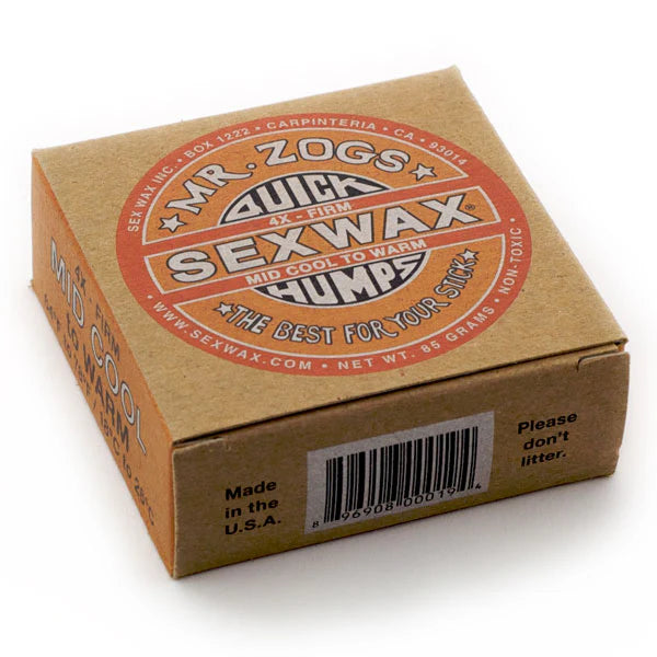 wax pour surf et longboard sex wax orange 18 a 26 degres