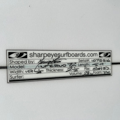 dimensions planche surf sharpeye inferno 72