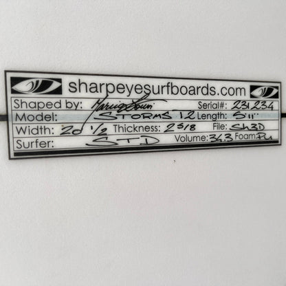 dimensions planche surf sharpeye twin turbo