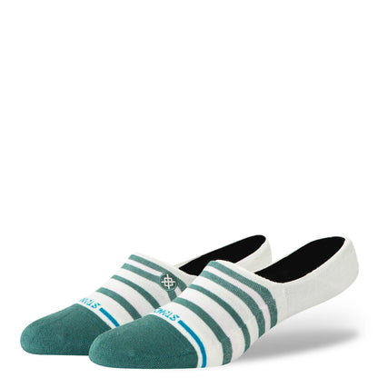 stance chaussette sock invisibles blanche rayée verte mia image principale