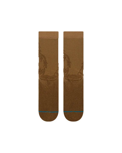 STANCE CHAUSSETTES REVERSE CHEWIE CREW tobacco vue de dos amorti moyen