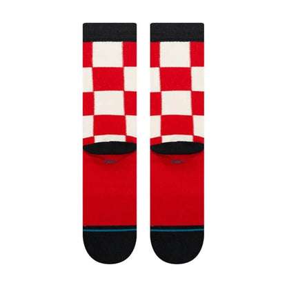 STANCE CHAUSSETTES CHATURANGA CREW red vue de dos amorti moyen