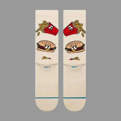 STANCE CHAUSSETTES COMBO MEAL CREW tan vue de dos amorti moyen