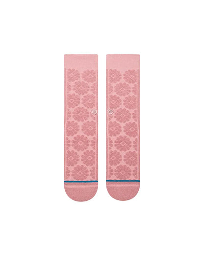 STANCE CHAUSSETTES DAISY TERRY CREW pink vue de dos amorti moyen