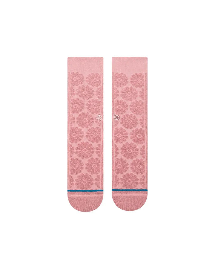 STANCE CHAUSSETTES DAISY TERRY CREW pink vue de dos amorti moyen