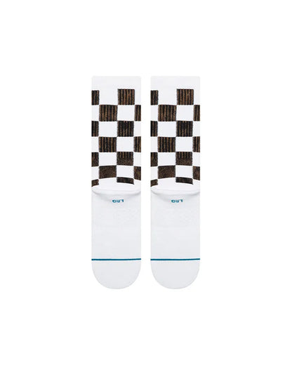 STANCE CHAUSSETTES DANCE FLOOR CREW white vue de dos amorti moyen