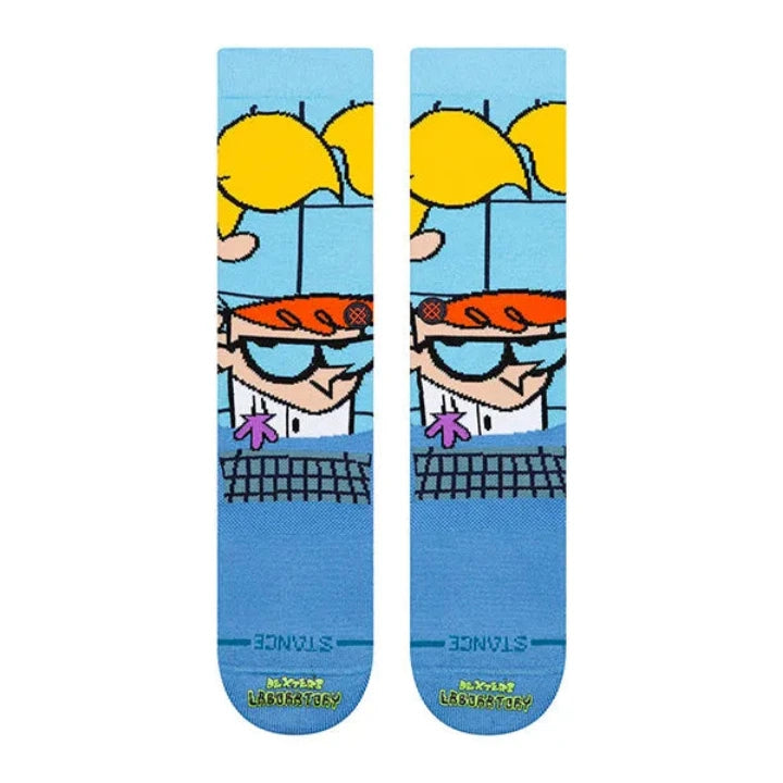 STANCE CHAUSSETTES DEXTERS CREW blue vue de dos amorti moyen