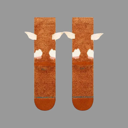 STANCE CHAUSSETTES GIZMO CREW brown vue de dos amorti moyen