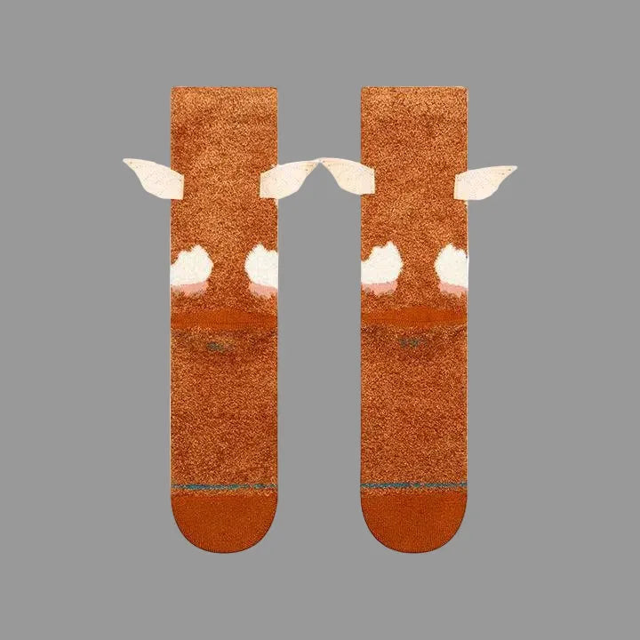 STANCE CHAUSSETTES GIZMO CREW brown vue de dos amorti moyen