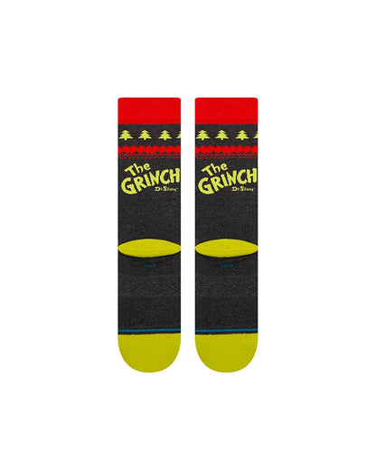 STANCE CHAUSSETTES GRINCH SWEATER CREW black vue de dos amorti moyen