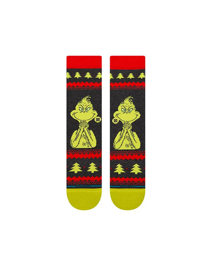 STANCE CHAUSSETTES GRINCH SWEATER CREW black vue de face