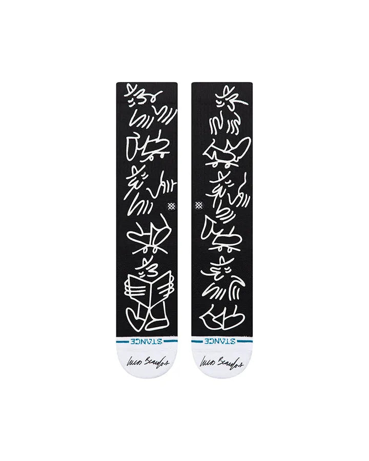 STANCE CHAUSSETTES LUCAS CREW black vue de face