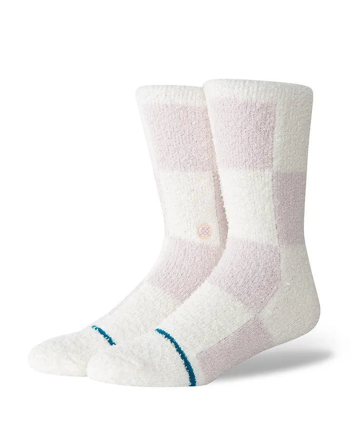 STANCE CHAUSSETTES PATCHWORK COZY CREW orchid vue de face