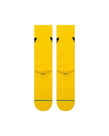STANCE CHAUSSETTES PIKACHU BOLT CREW yellow vue de dos amorti moyen