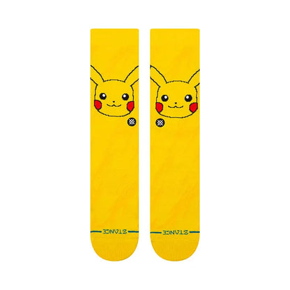 STANCE CHAUSSETTES PIKACHU BOLT CREW yellow vue de face