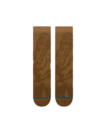 STANCE CHAUSSETTES REVERSE CHEWIE CREW tobacco vue de face