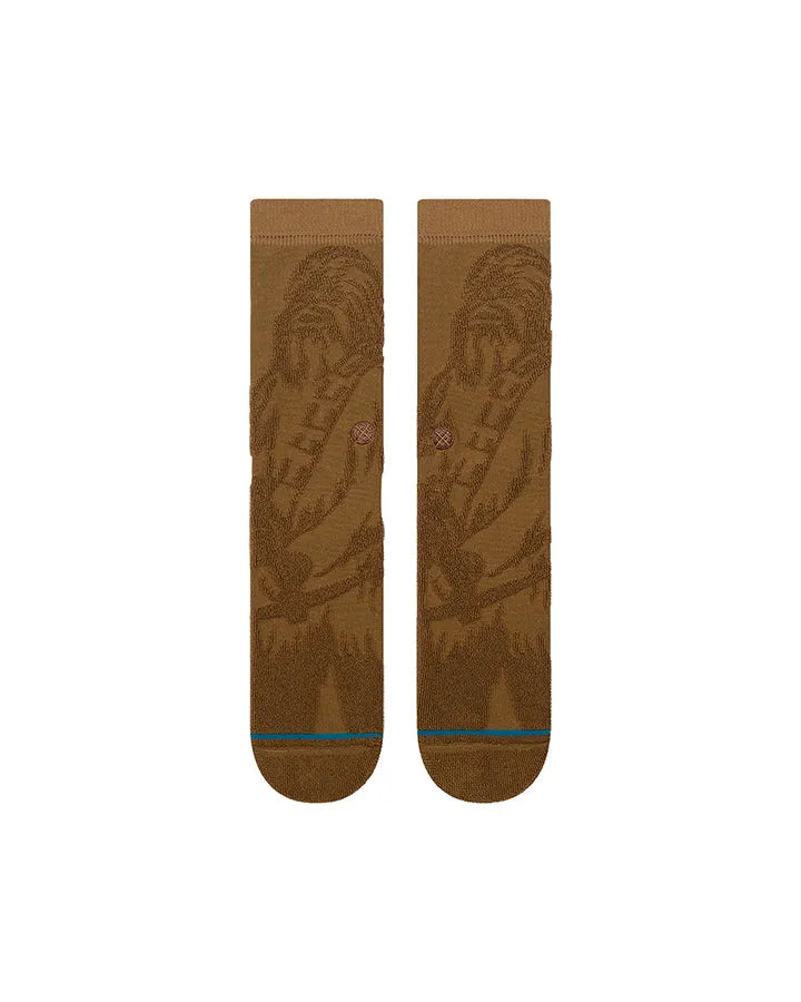 STANCE CHAUSSETTES REVERSE CHEWIE CREW tobacco vue de face