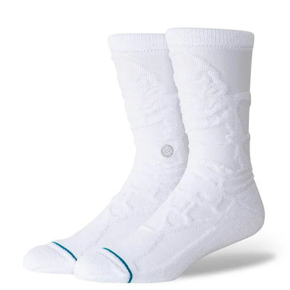 chaussettes stance blanches avec storm trooper star wars en relief  unisexe vue de profil