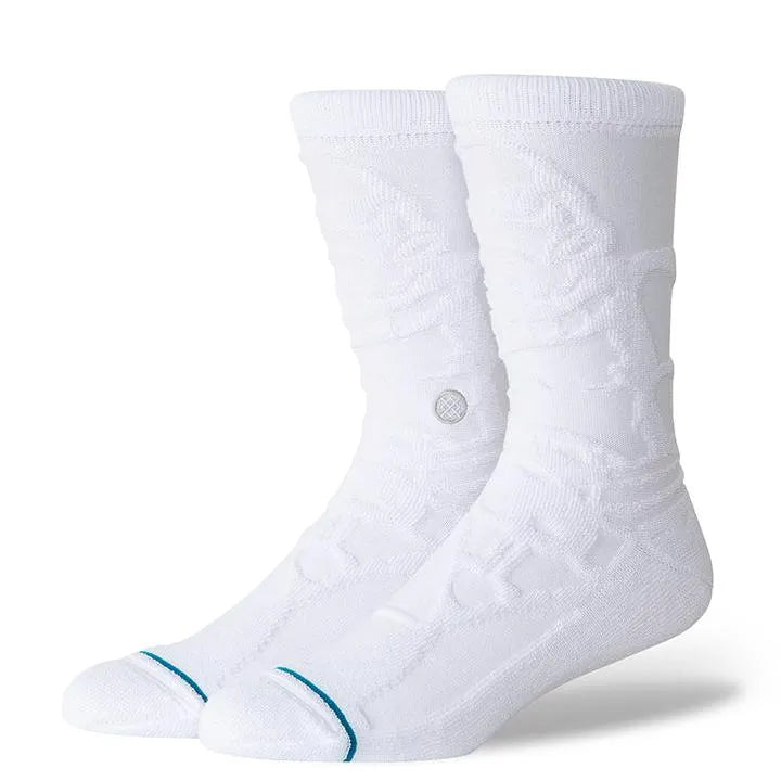 chaussettes stance blanches avec storm trooper star wars en relief  unisexe vue de profil