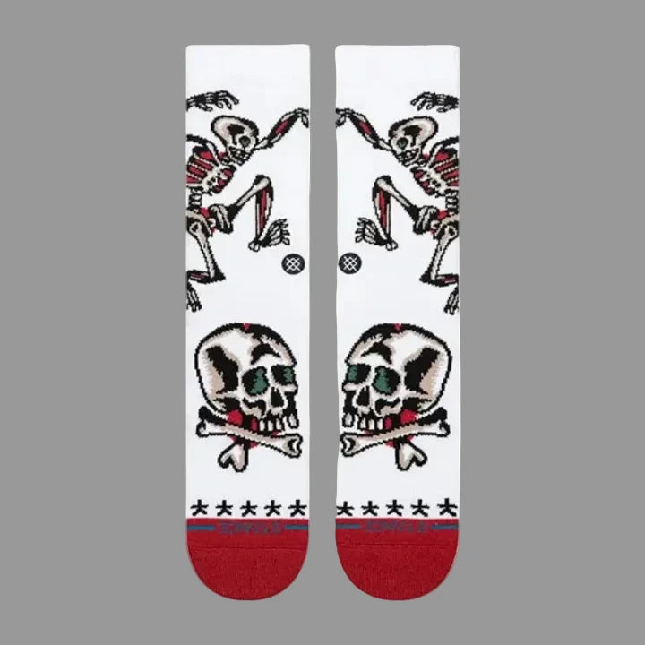 STANCE CHAUSSETTES SKELETON CREW white vue de face