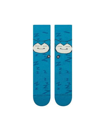 STANCE CHAUSSETTES POKEMON SNORLAX SLEEPY CREW teal vue de dos amorti moyen