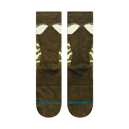 STANCE CHAUSSETTES STRIPE GREMLINS CREW darkgreen vue de dos amorti moyen