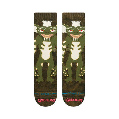 STANCE CHAUSSETTES STRIPE GREMLINS CREW darkgreen vue de face