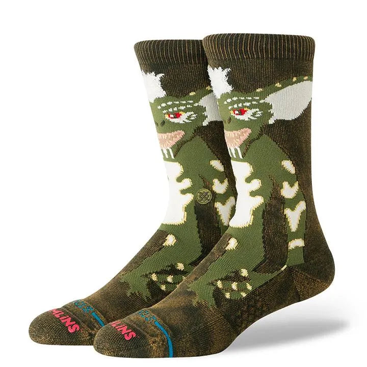 chaussettes stance gremlins verte  unisexe vue de profil marseille