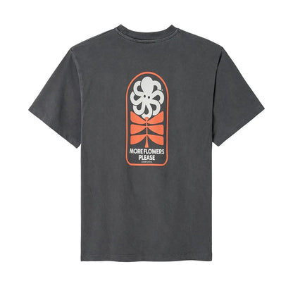 tee shirt jonsen femme noir vue de dos avec dessin poulpe et fleur roue et blanc