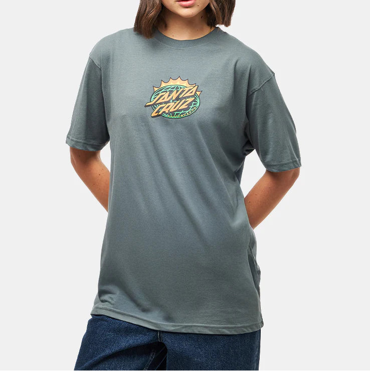 t-shirt skate unisexe Santa Cruz gris coupe relaxed