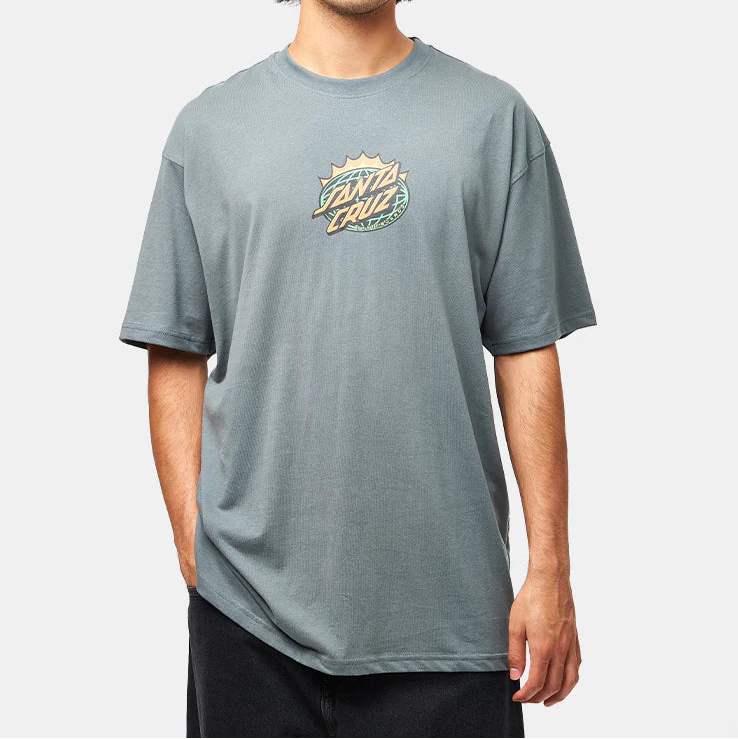 t-shirt homme Santa Cruz Kendall End Of The Dot storm grey vue face