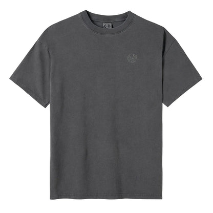 tee shirt oversize noir jonsen island avec poulpe discret brodé sur le coeur et pas de logo dans le dos