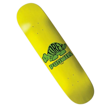 Vue complète du deck de skate Thank You Torey Pudwill 8.5 pouces jaune