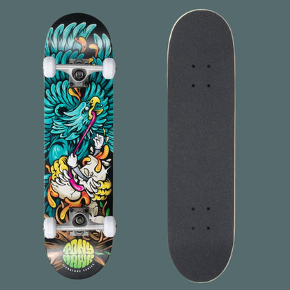 skate enfant complet vue dessus et dessous decor aigle 