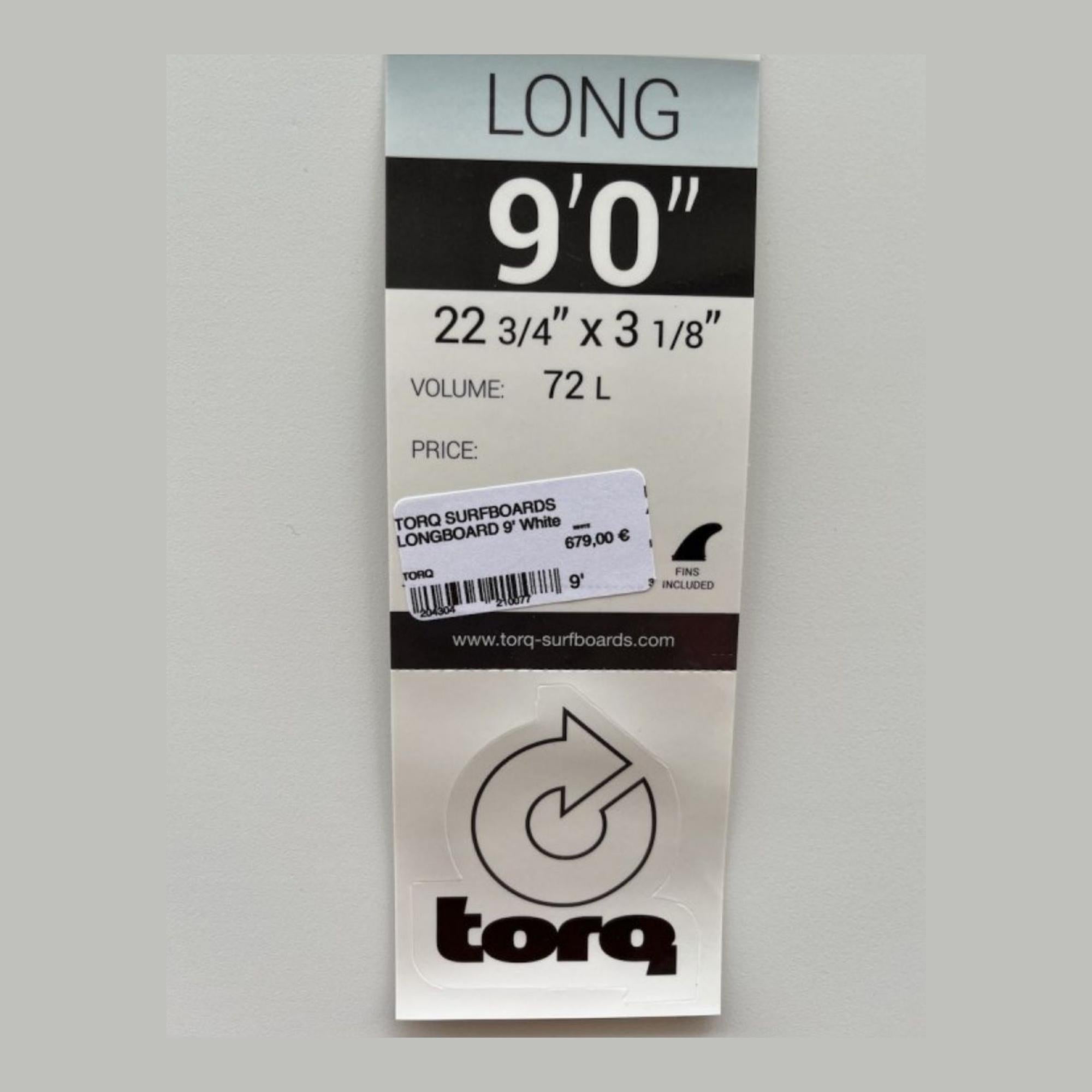 dimensions planche surf torq longboard 9-0