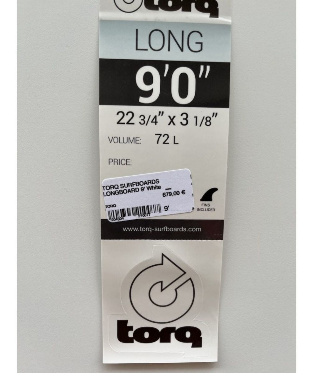 TORQ SURFBOARDS LONGBOARD 9' White