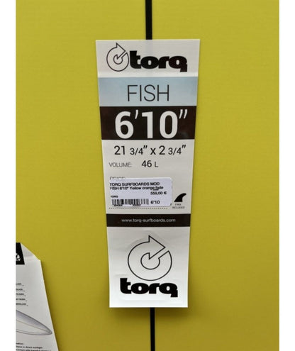 TORQ SURFBOARDS MOD FISH 6'10" Yellow orange fade
