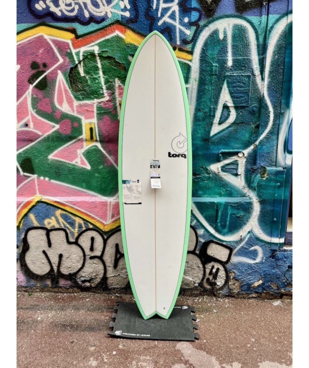 TORQ SURFBOARDS MOD FISH 7'2" White seagreen