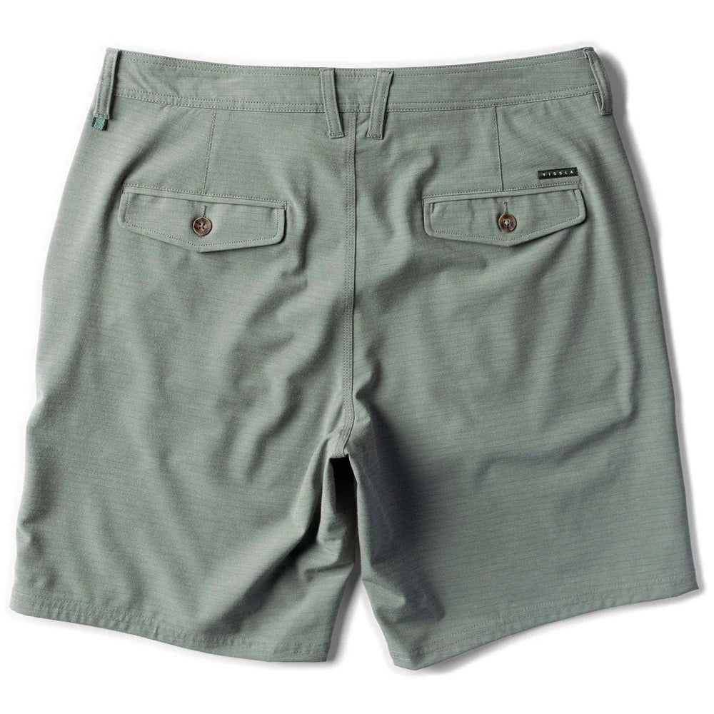 bermuda hybride kaki pour enfant vissla vue de dos avec poches
