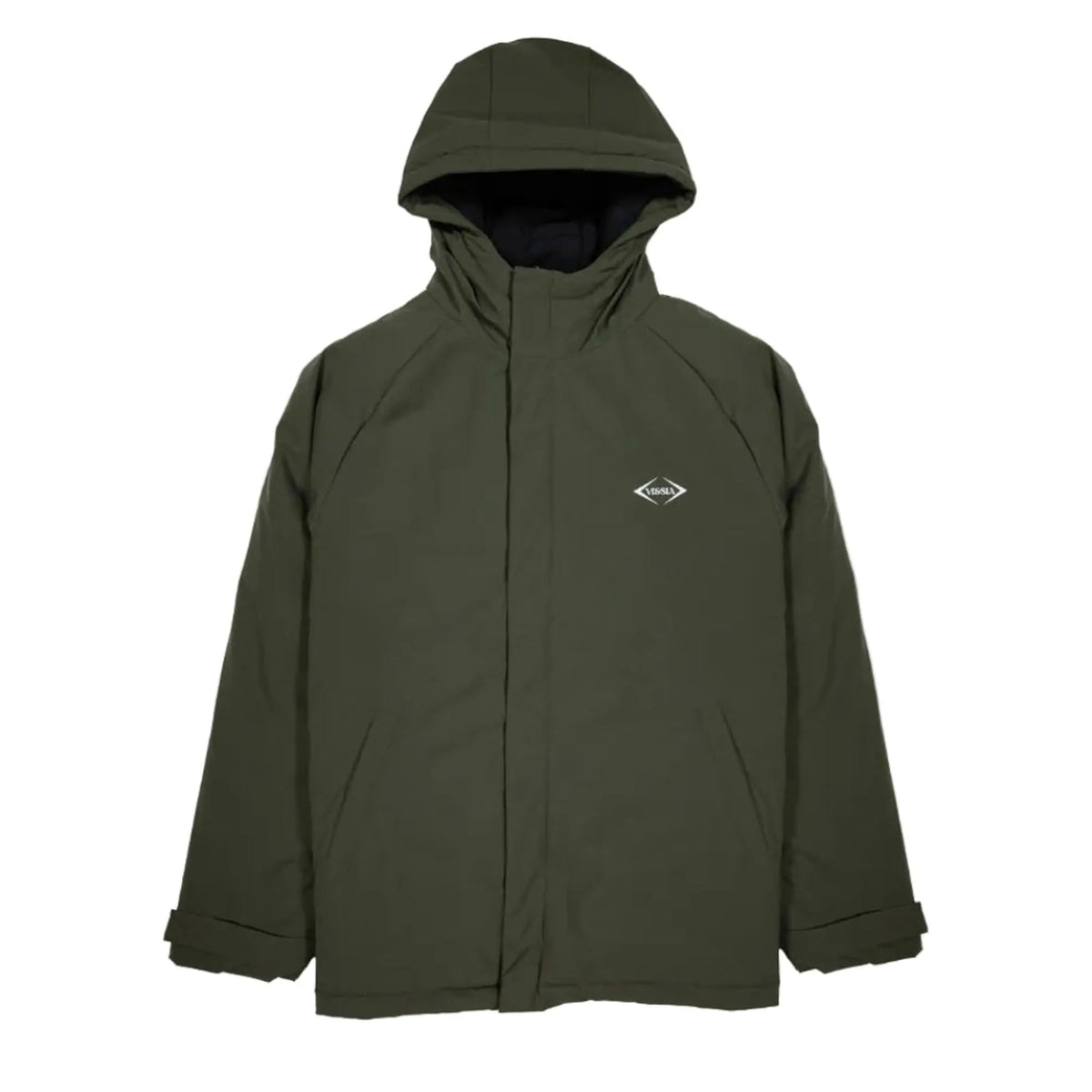 parka homme kaki imperméable avec capuche vissla vue de face