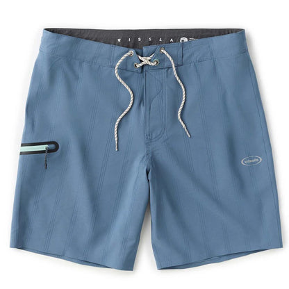 boardshort Vissla High Seas 3.0 bleu 18.5 pouces stretch recyclé vue face