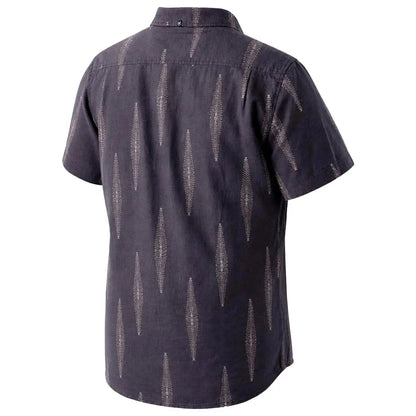 chemise noir avec motif creme homme vue de dos